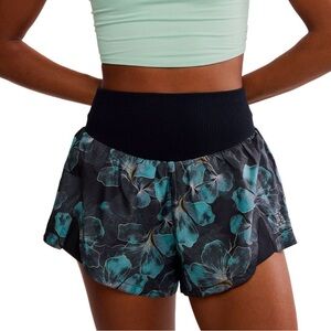 NWT FP Movement by Free People Carpe Diem Shorts in Midnight Floral